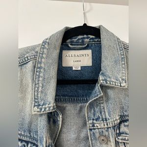 All saints denim jacket size large in great condition